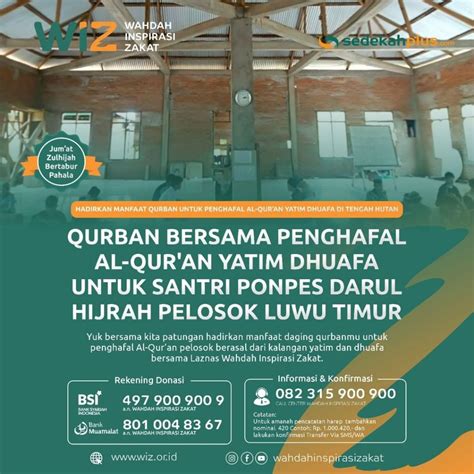 Qurban Bersama Penghafal Al Quran Yatim Dhuafa Untuk Santri Ponpes