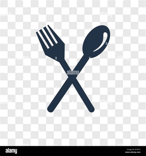 Cutlery Vector Icon Isolated On Transparent Background Cutlery