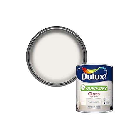 Dulux Quick Dry Gloss Pure Brilliant White 750ml - Perfect2Trade