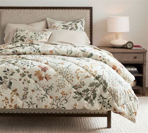 Autumn Botanical Percale Comforter Pottery Barn