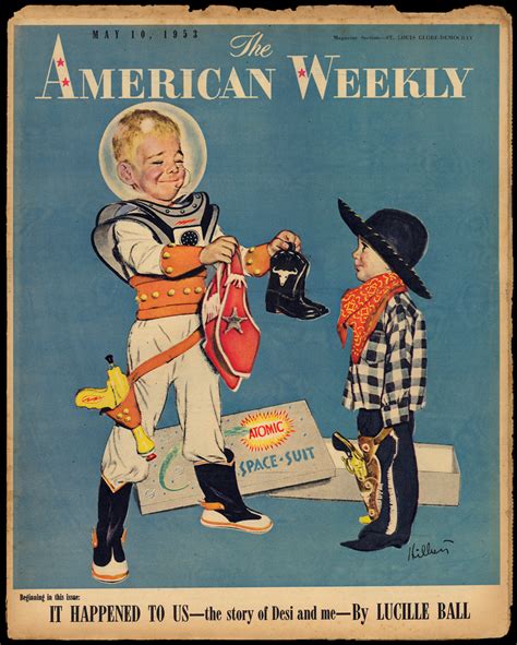 Neato Coolville Spacekid And The Cowboy Two 1953 American Weekly Covers