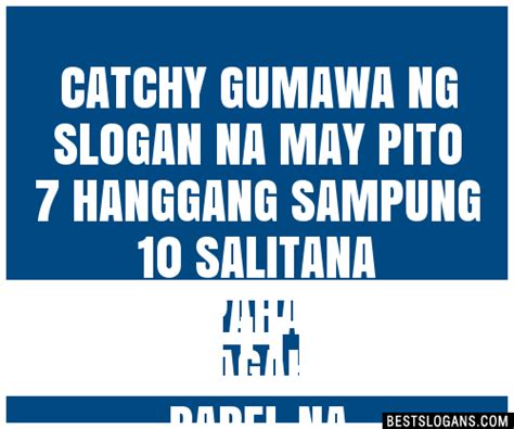 Catchy Gumawa Ng Na May Pito Hanggang Sampung Salitana