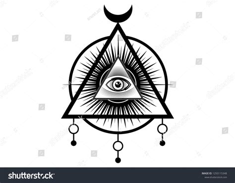 Sacred Masonic Symbol All Seeing Eye Stock Vector Royalty Free 1293115348 Shutterstock