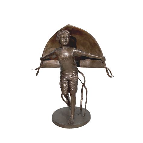 Bronze Boy Flying Kite Sculpture - Florida Bronze Statues, Sculptures and Fountains