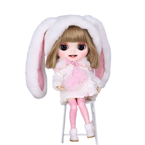 Samantha Premium Custom Neo Blythe Doll With Brown Hair White Skin