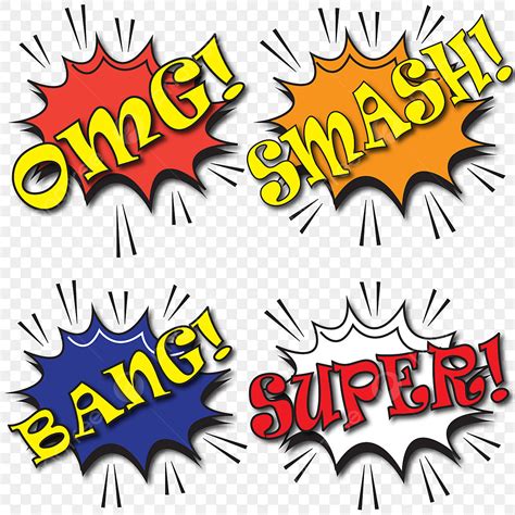 Comic Burst Clipart Hd Png Supper Comic Burst Text Collection Png