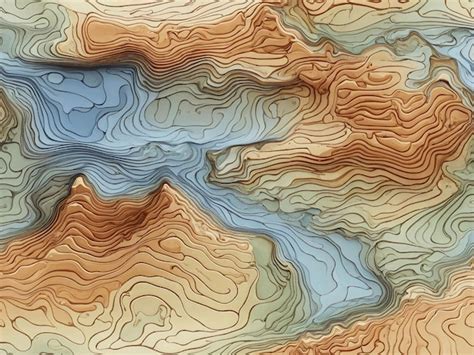 Premium Photo Topographic Contour Lines Map Seamless Pattern