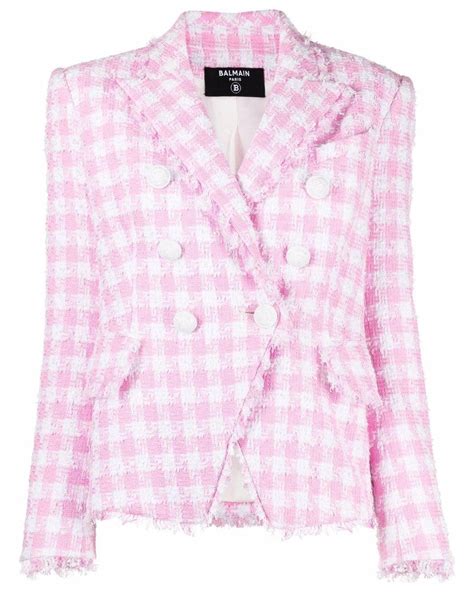 Balmain Blazer In Pink Lyst Australia