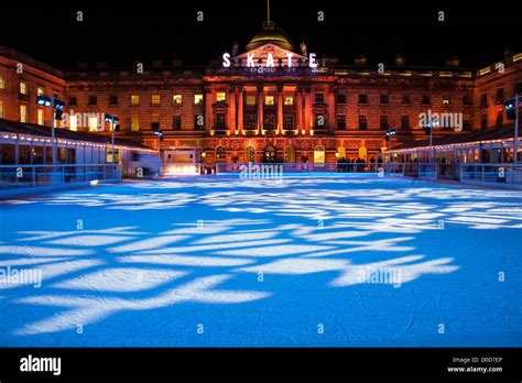 ice rink at Somerset House, London Stock Photo - Alamy