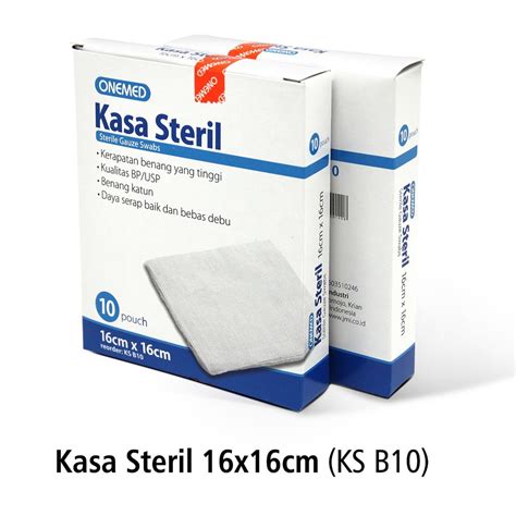 Kasa Steril Onemed 16x16 Isi 10 Per Box Ukuran 16cm X 16cm Medical