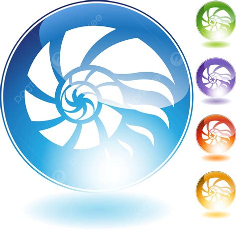 Shell Crystal Icon Helix White Isolated Vector Helix White Isolated