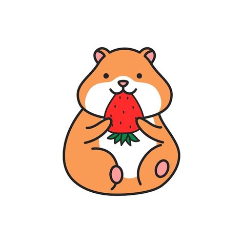 Premium Vector Cute Cartoon Hamster Vector Illustration