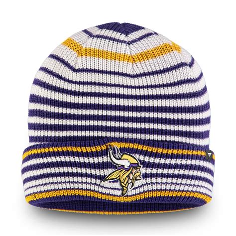 Men's Minnesota Vikings NFL Pro Line by Fanatics Branded White Iconic Layer Core Cuffed Knit Hat