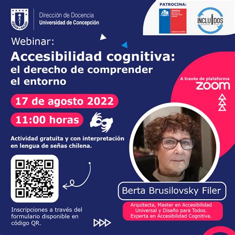 Especialista en accesibilidad cognitiva dictará seminario virtual