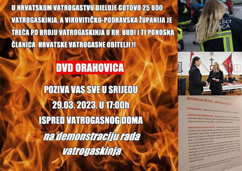 Sutra Demonstracija Rada Vatrogaskinja U Orahovica Portal