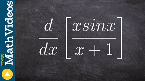 Find The Derivative Using Product Rule Inside Quotient Youtube