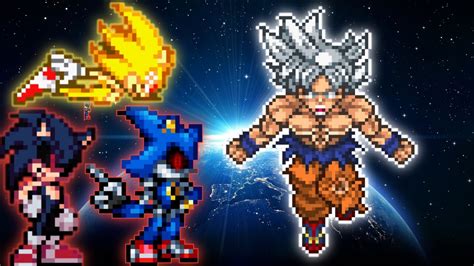 Mecha Sonic Op Sonic Tp Op Evil Sonic Exe Op Vs Goku Mui Op In Jump