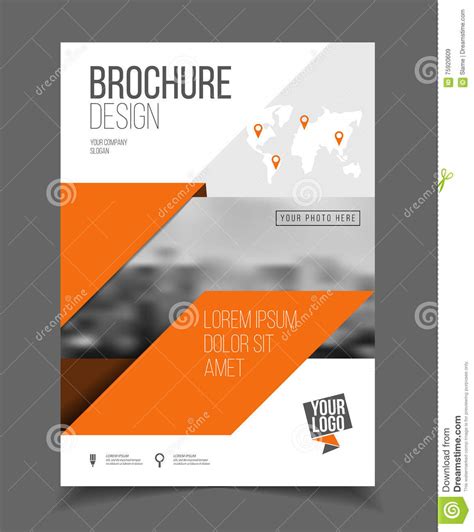 Annual Report Leaflet Brochure Flyer Template A4 Size Design B Stock