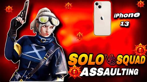 Solo Vs Squad Assaulting Iphone 13 🔥 60 Fps Gyroscope 4 Fingers