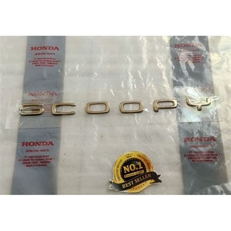 Jual Stiker Emblem Scoopy Gold Original Shopee Indonesia