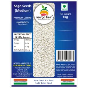 Sago Seeds Medium Sabudana Kg Nisarga Fresh Nisarga Fresh