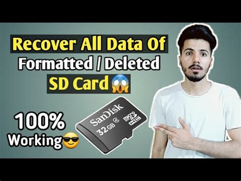 How To Recover Data From Formatted Sd Card Youtube