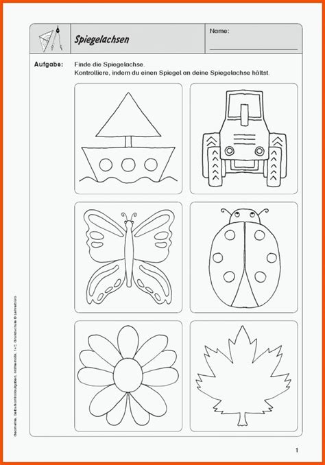 Arbeitsblatt Symmetrie 2 Klasse Mathe Arbeitsblätter