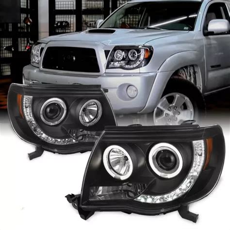 Comprar Toyota Tacoma Par De Faros Lupa Led Fondo Negro