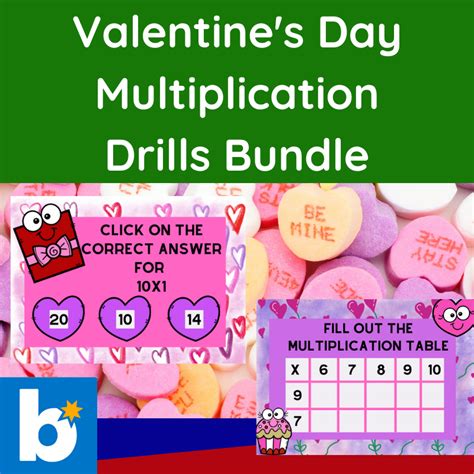 Valentine S Day Multiplication Drills Times Table Practice For 1s 12s Bundle Made By Teachers