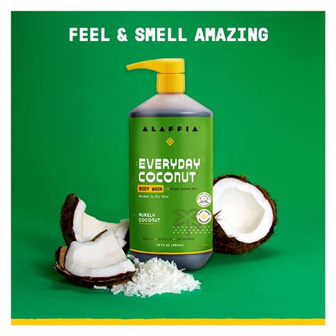 Alaffia Everyday Coconut Body Wash Normal To Dry Skin Purely Coconut