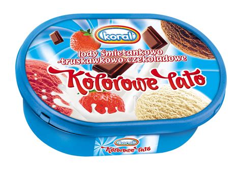 Lody Koral Kolorowe Lato Mietanka Czekolada Truskawka L Megasam Pl