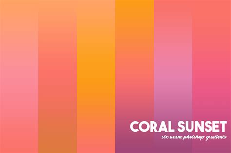 Coral Sunset Unique Photoshop Add Ons Creative Market