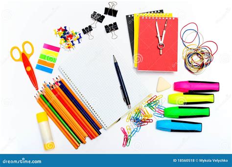 Set Of Stationary Objects Stock Photo Image Of Paper