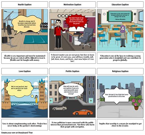 Caption Story Board English Class Storyboard Por 6e233125