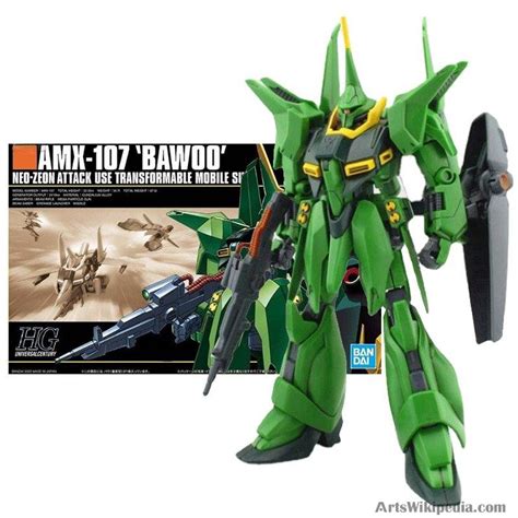 Bandai Genuine Gundam Model Kit Anime Figure HGUC 1/144 AMX-107 Bawoo ...