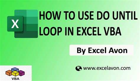 How To Use Do Until Loop In Excel Vba