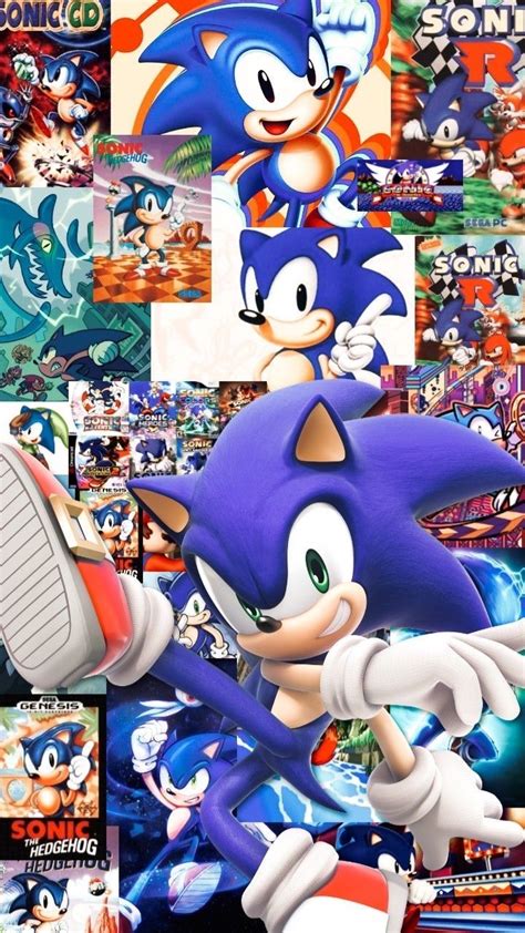 Sonic The Hedgehog Collage With Many Different Images And Logos On It S