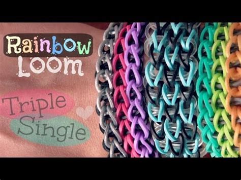 RAINBOW LOOM Triple Single Bracelet How To SoCraftastic YouTube