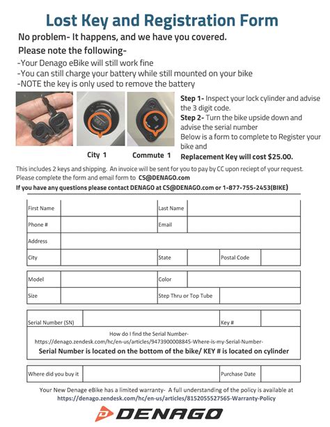 Key Replacement - City 2 and Commute STEP THRU