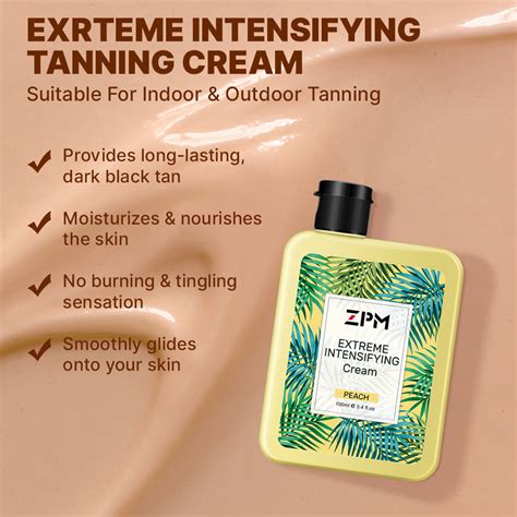 Zpm Extreme Intensifying Sunbed Tanning Cream Peach Zpm Tanning