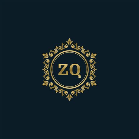 Letter ZQ Logo With Luxury Gold Template Elegance Logo Vector Template