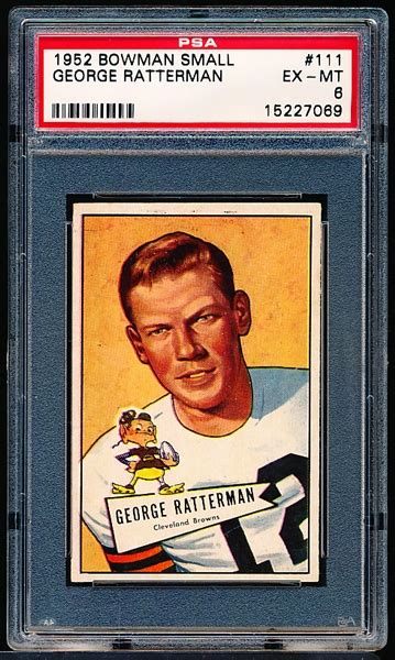 Lot Detail Bowman Small Football George Ratterman