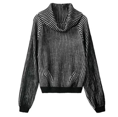 2015 Moda Otoño Invierno Cuello Alto Corto Pullover Sweaters Mujeres Tricot Tejido De Lana