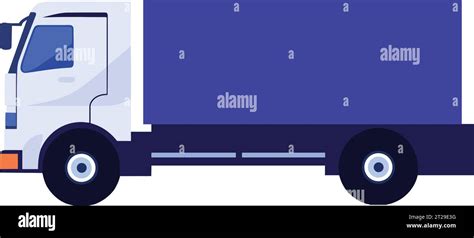 Hand Drawn Trucks For Delivery Worker In Flat Style Isolated On