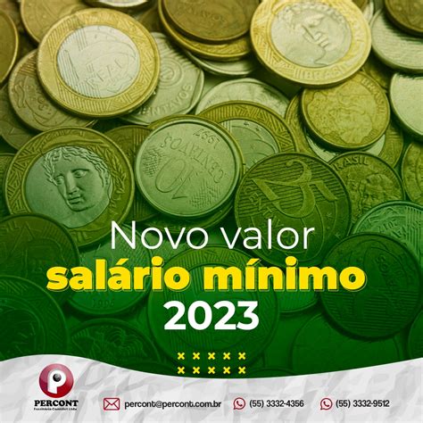 Novo Valor Do Salário Mínimo Para 2023 Percont