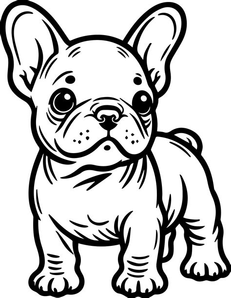 Free Printable French Bulldog Puppy Coloring Page For Kids And Adults