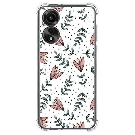 Funda Silicona Antigolpes Para Oppo A78 4g Diseño Flores 01 Dibujos con