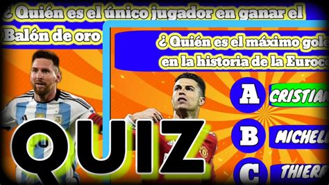 QUIZ de FÚTBOL CUÁNTO SABES YouTube