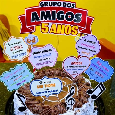 Topo De Bolo Amigos Loja Amai Fest Elo7 Produtos Especiais