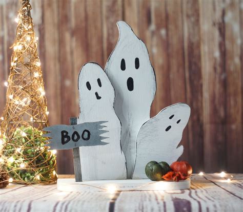 Reclaimed Wood Ghosts Rustic Halloween Decor Primitive